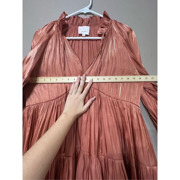 NWOT CINQ À SEPT Phyllis Peasant Bohemian Cottagecore Ruffle Women's Dress 2US - Picture 7 of 11